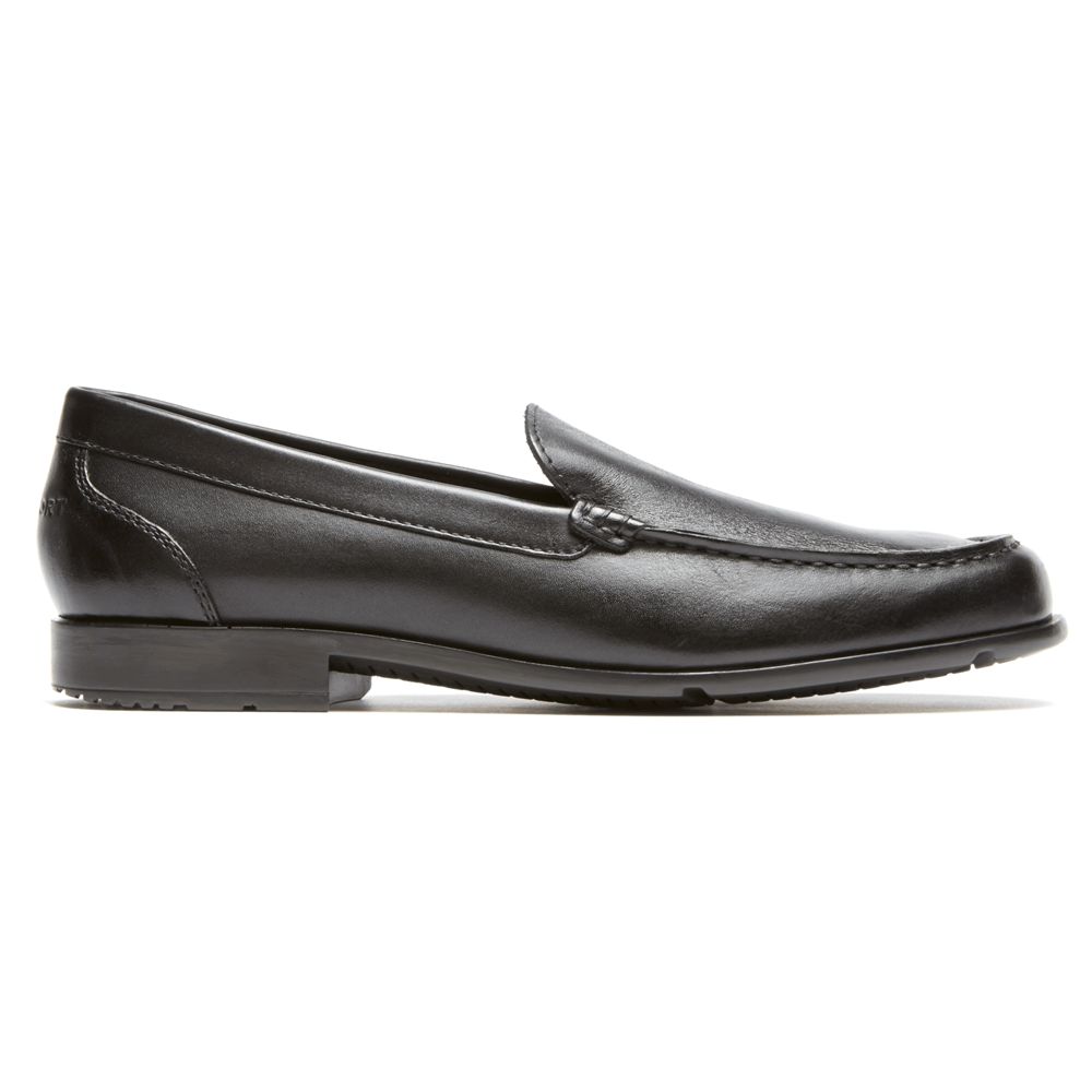 Rockport Men's Classic Venetian Slip-Ons Loafers - Black - USA (5147LJZUA)